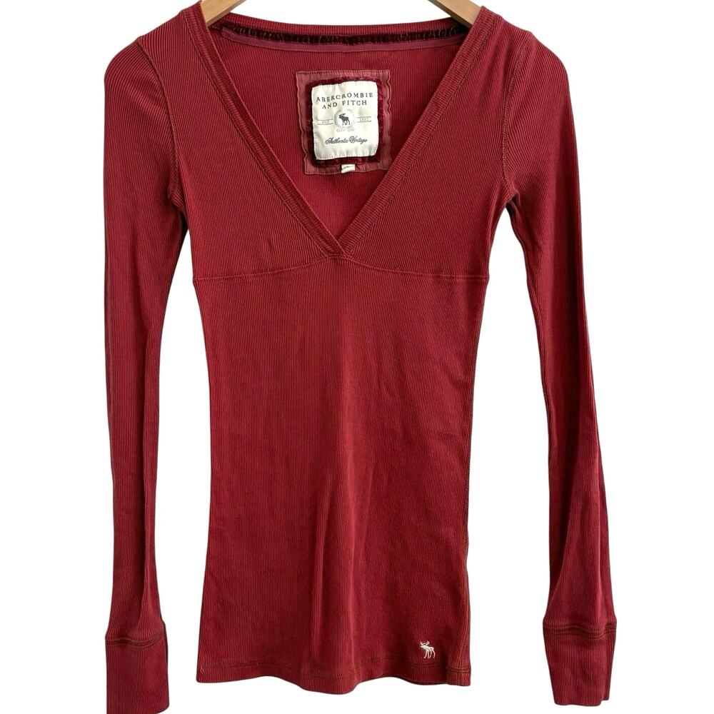 Vintage Abercrombie & Fitch Long Sleeve Top Bella Swan Elena Babydoll Henley S